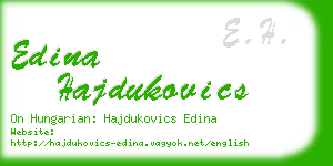 edina hajdukovics business card